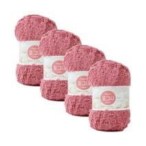 [앵콜스] 포그니 수면사(4볼묶음) 겨울실 털실 모찌실 두꺼운실 겨울뜨개실 겨울가방 가방실 방석실 도톰한실 패브릭얀, 230 인디살몬(4볼묶음)