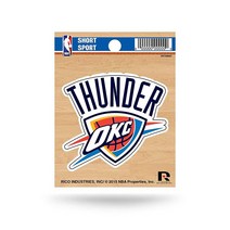 Rico Industries NBA 농구 올랜도 매직 쇼트 스포츠 데칼 9.5cm x 12.1cm 다이 컷 팀 로고 쇼트 스포츠 데칼, Oklahoma City Thunder
