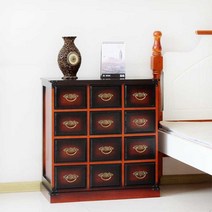 한약방약장 약장서랍장 정통 단단한 나무 클래식 가구 멀티 서랍 캐비닛 한약, 적갈색, 차림새