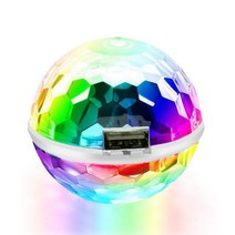 USB 자바라 미러볼 라이트 가정용 미니 노래방 조명 소리인식 360도, 비즈USB미러볼BZ-LB360