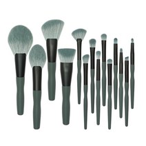 화장 붓 세트 Brush 브러시 1490# 뷰티 툴 총알 브러쉬 컨실러 파운데이션 아이음영 솔 뉴타임즈 Z, 14 개의 파초 녹색 막대