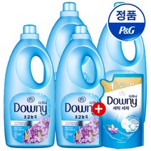 다우니 블루 2LX4개/레몬그라스와달콤한라일락향 /Gift, 4개, 2L