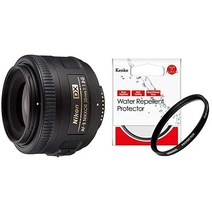[렌즈 필터 세트] Nikon 단초점 렌즈 AF-S DX NIKKOR 35mm f1.8G for Nikon DX Format + Kenko 오리지널 발수 렌즈 보호대 일본산 52mm