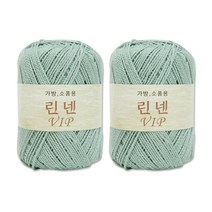 필립섬유 린넨 VIP 여름 뜨개실 65g x 2p, 14 연민트, 95m