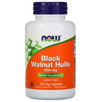 나우푸드 흑호두 껍질 500 mg 베지 캡슐 100 정 Black Walnut Hulls
