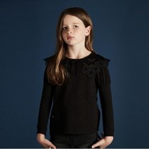 닥스 리틀 나비카라 티셔츠 DQF12TR56M BK