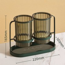모던 고급 경량 수저통 세트, 녹색+규조토 매트 선물