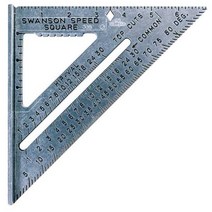 Swanson Tool Co S0107 빅 12 30.5cm (12인치) 스피드 스퀘어 레이아웃 도구 지침서 포함, 7 Speed Square