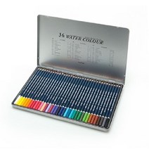 36색 수채 화 색연필 틴케이스 인터넷화방 제작 빨간색 유성색 전문가용색 파스넷색, 본상품선택