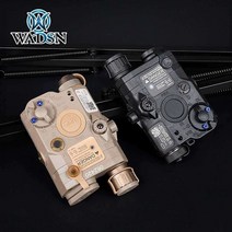 WADSN 레이저 포인터 IR PEQ 15 레드 블루 그린 LED, C블랙-레드레이저+IR+백색광