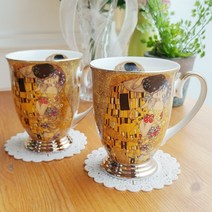 구스타프 클림트 키스 머그컵 2p / 커피잔 머그잔 컵