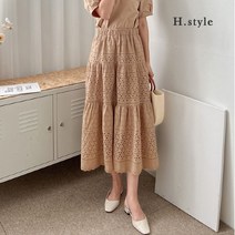 에이치스타일 SK 알리펀칭스커트 여름 스커트