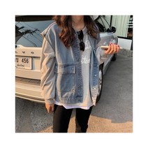 체인지쉬 (change she) 오버핏 데님 베스트 여성 자켓 청자켓 조끼 청조끼