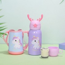 보온 죽통 스테인리스 물통 보냉병 물병 대용량 대형 500ml 아기 39진공 플라스크 보온병 온도 디스플레이 어린이 316 스테인레스 스틸 빨대 컵 스트랩 로프 가방, [01] 501-600ml, [01] c