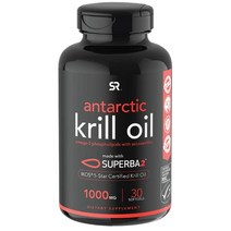 스포츠리서치 오메가3 남극크릴오일 1 000mg 3060정 SUPERBA 아스타잔틴 함유, 60소프트젤(2달)
