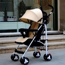 휴대용 유모차 유모카 접이식 4.5kg 초경량 기내용 여행용 추천, 베이지, ONE SIZE