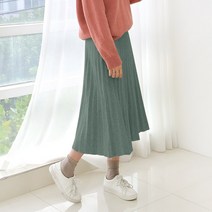 데일리앤 몽테뉴 니트 플리츠 롱 스커트