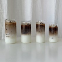 스테이828 길쭉 일자 홈카페 아이스커피 에이드잔 내열 유리컵 4size, 500ml