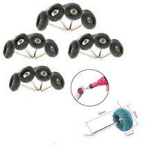 드러멜 드레멜 다용도조각기 미니 드릴 연마 브러시 2.35mm 생크 나일론 버핑 휠 Dremel 로타리 핸드 툴 액세서리 세트 녹 제거제 50 피스, 05 grey_05 30pcs