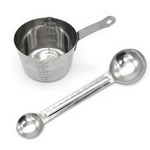아발바 스텐 계량컵 200ml + 계량스푼1종, 1세트(계량컵+계량스푼1종)