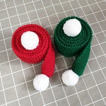폼폼 키즈 미니목도리 만들기 DIY키트 뜨개질 DIY 패키지, 7.딥레드, 1개