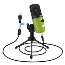 FDUCE USB 플러그 앤 플레이 컴퓨터 라이브 챗 스튜디오마이크, SOLO-M160(Green)