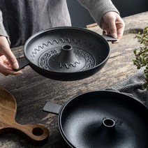 고구마 군밤 직화 무쇠 군고구마 찜기 냄비 구이팬, 25cm
