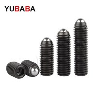 나사 너트 합금강 볼 포인트 육각 소켓 스프링 볼 플런저 그럽 포인트 고정 나사 블랙, 07 M6(5PCS)_01 25mm