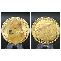 동전 기념 주화 x21 골드 dogecoin 수집가 금도금 doge coin new 인테리어 소품, b4399-g