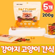 강아지 치석제거 치아 관리 영양제 고양이 간식 구취 제거 뼈다귀모양 산양유 프로폴리스 함유, 5개