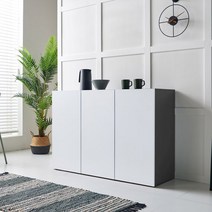 새싹가구 1200 마틸다 다용도 거실 현관 파티션 정리 수납장, 그레이백