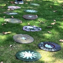 야광 정원 디딤돌 디딤석 바닥돌 마당 조경석 옥상 테라스 인테리어 아이놀이용, F