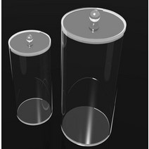 아크릴 원형 원통 관 투명 플라스틱 led 조명 디스플레이 스탠드와 아크릴 전화 시계