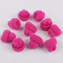 DIY 10 개/몫 3x3.5cm 양모 모자 크리스마스 트리 장식 의류 머리 로프 재료 응원 장난감 액세서리, [11] Fuchsia