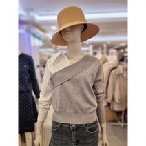 밸리걸 세이브존03 밸리걸 리본 셔츠형 니트 배색 블라우스 476450