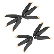 shangren DJI Mavic Air 2/2S용 프로펠러 3날 저소음 소품 소음 감소, 2 쌍 블랙, 8.8x2.2cm, PC