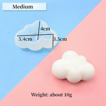 실리콘 토끼 몰드 곰돌이 도넛 원형 틀 선인장 아로마 양초 실리콘 금형 DIY 시뮬레이션 다육이 장식품, 12 Cloud-M