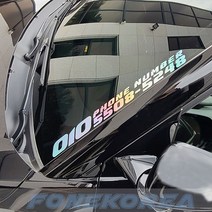 포원 자동차 전화번호 반사 홀로그램 스티커 핸드폰 전화번호 알림판 주차번호판 잠시주차중 차량용품, 옵션 일반 A타입 40x4cm(중)