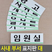 명찰 푯말 표지판 사내 안내판 대 인테리어소품 표찰 디자인문패 미니표지판 가로형 아크릴 부서 표지판, 사장실