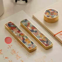 서예문진 누름쇠 독서용품 황동 서예 필산 서예용품, 1. 황동 레인보우 스틱