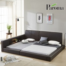 네임 오픈 패밀리침대+솔리드7존40T독립매트리스Q+SS, 초코브라운