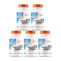 Doctors Best 비타민 D3 5000 IU, 360정, 5개