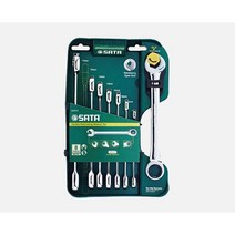 SATA 더블라쳇 기어 렌치 세트 08007A 8PCS 1EA 사타