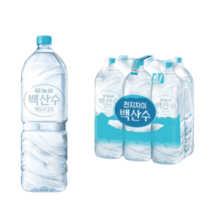농심 백산수 2리터 6병, 6개, 2l