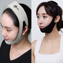 얼굴 붓기 빼는법 안면 비대칭 교정 장치 사각턱 주걱턱 이중턱 턱 브이 라인 교정기 마사지 리프팅 밴드, 더블 갸르미(베이지/블랙)
