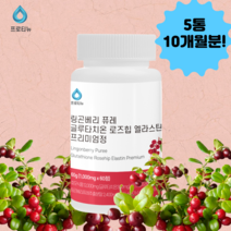 프로티뉴 링곤베리 글루타치온 퓨레 로즈힙 엘라스틴 프리미엄 정 1000mg x 60정, 5통