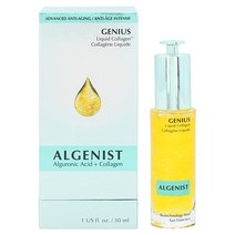 Algenist GENIUS 액체 콜라겐 - 비건 식물 기반 콜라겐 드로퍼 비타민 E 및 오메가 3 6 및 9 - 활성 안티에이징 포뮬라 - 논코메도제닉 및 저자극성 스킨 케어, 1.01 Fl Oz (Pack of 1)