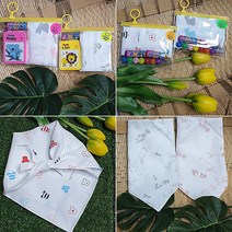 어린이집생일답례품 유치원답례품 국산 면100% 손수건 KC인증 색연필 슬라이드퍼즐 + 간식 구디백 세트 스카프빕 생일선물 단체 생일 감사 답례품 겨울 봄 새학기 시작, 옵션01.면100%손수건+색연필+간식2, 03.감사스티커C
