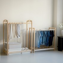 올모 원목 바지행거 바지걸이 행거/기본형, 기본형, 색상:브라운