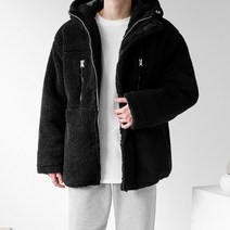 테디 양털 빅헤비 후드 후리스 집업 점퍼(2color)